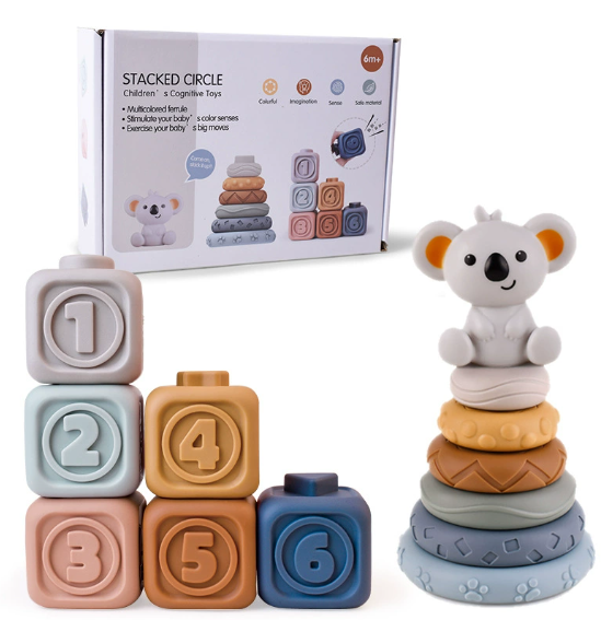 Montessori Sensorisches Entwicklungs-Spielset aus weichen Bausteinen